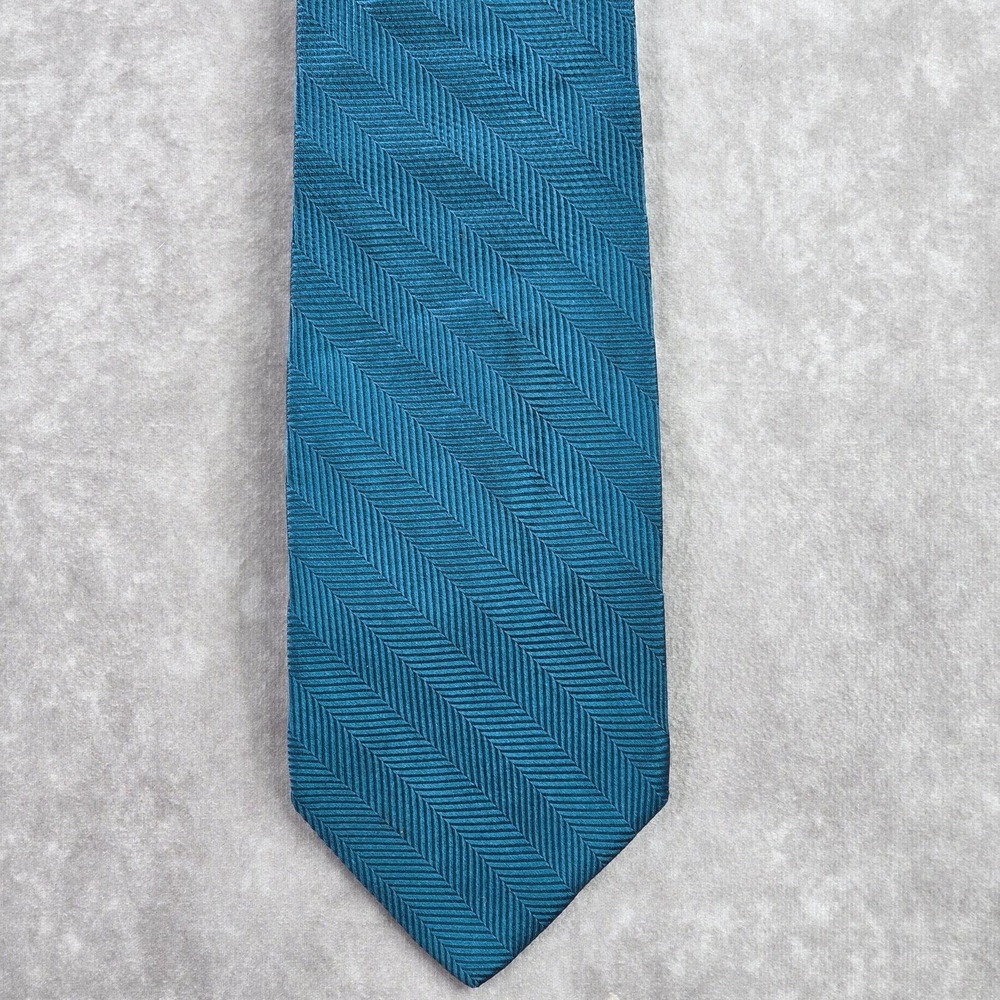 Jos. A. Bank Blue Stripe Repp Geometric 100% Silk Italy Men's Neck Tie Executive